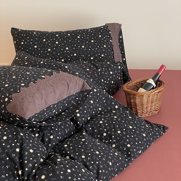 Midnight Bloom Cloud Bedding Set