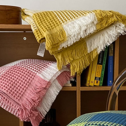 Waffle Checkerboard Plus Blanket Collection