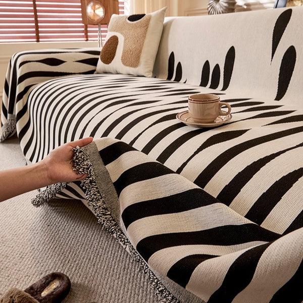 Droplet Striped Sofa Cover