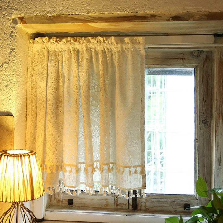 Leaf Double- Layer Cabinet Curtain