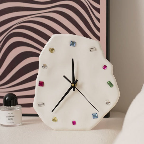 Gem Glam Ceramic Clock