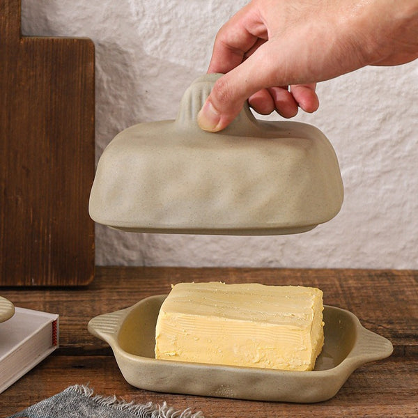 Earthy Ceramic Butter Keeper Set