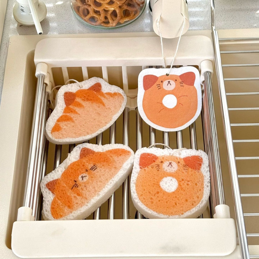 Bread Kitty Dish Sponge Set