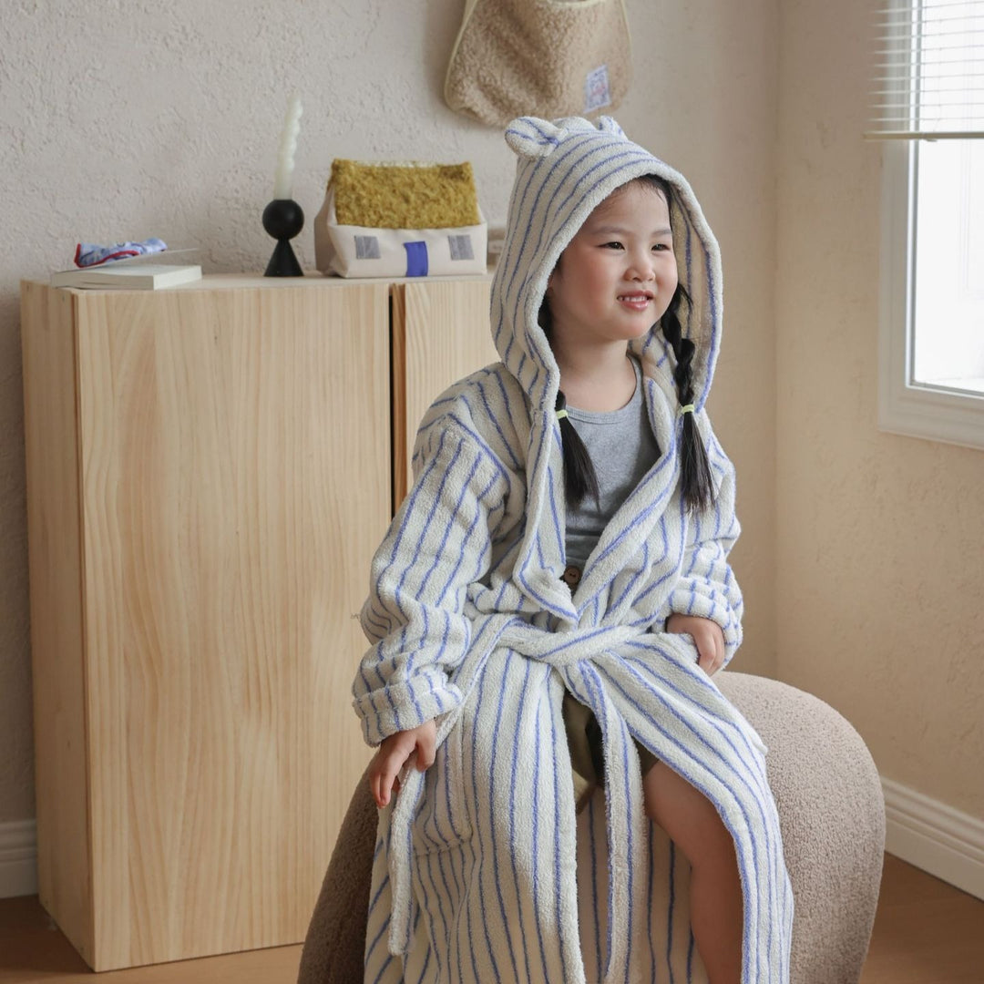 Coastal Striped Kid Bathrobe