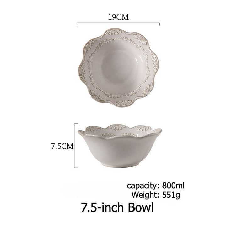 Garland Embossed Ceramic Dining Collection