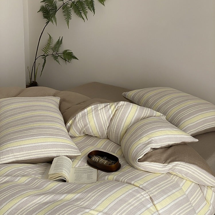 Springtime Striped Bedding Set