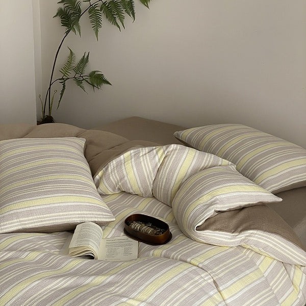 Springtime Striped Bedding Set