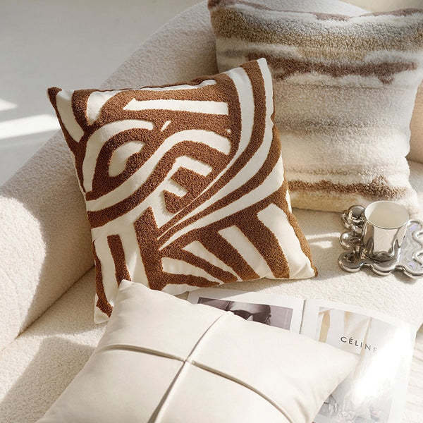 Brown Maze Cushion