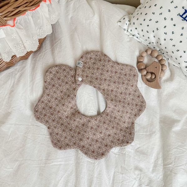 Mocha Petal Bib Set