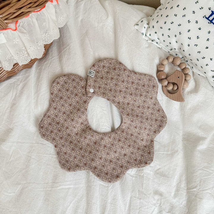 Mocha Petal Bib Set