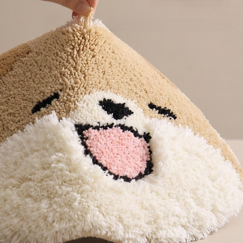 Fluffy Cheek Corgi Rug