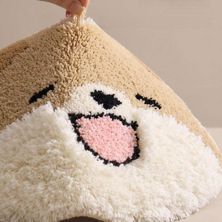 Fluffy Cheek Corgi Rug
