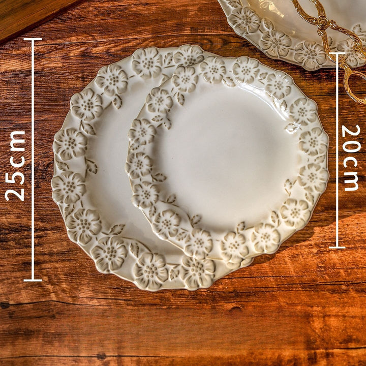 Antique Blossom Embossed Plate