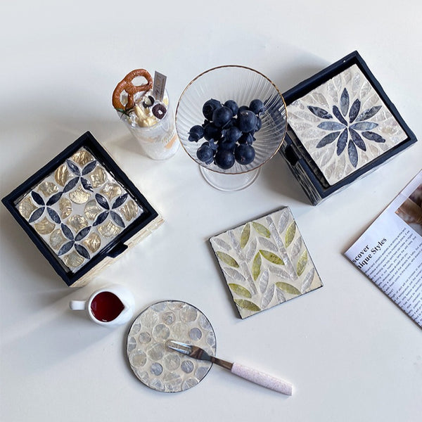 Pearl Shell Coaster Set