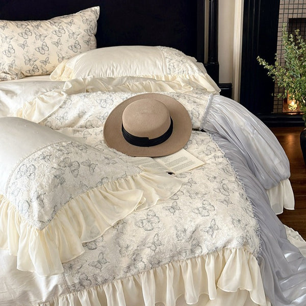 Blue Butterfly Bedding Set