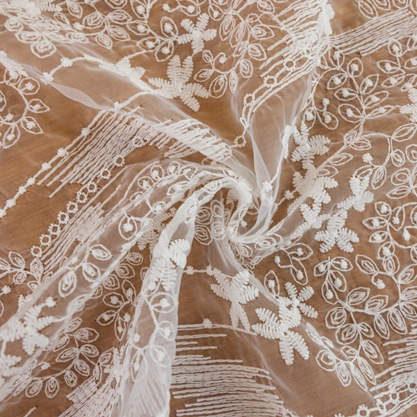 Sheer Lace Floral Tablecloth