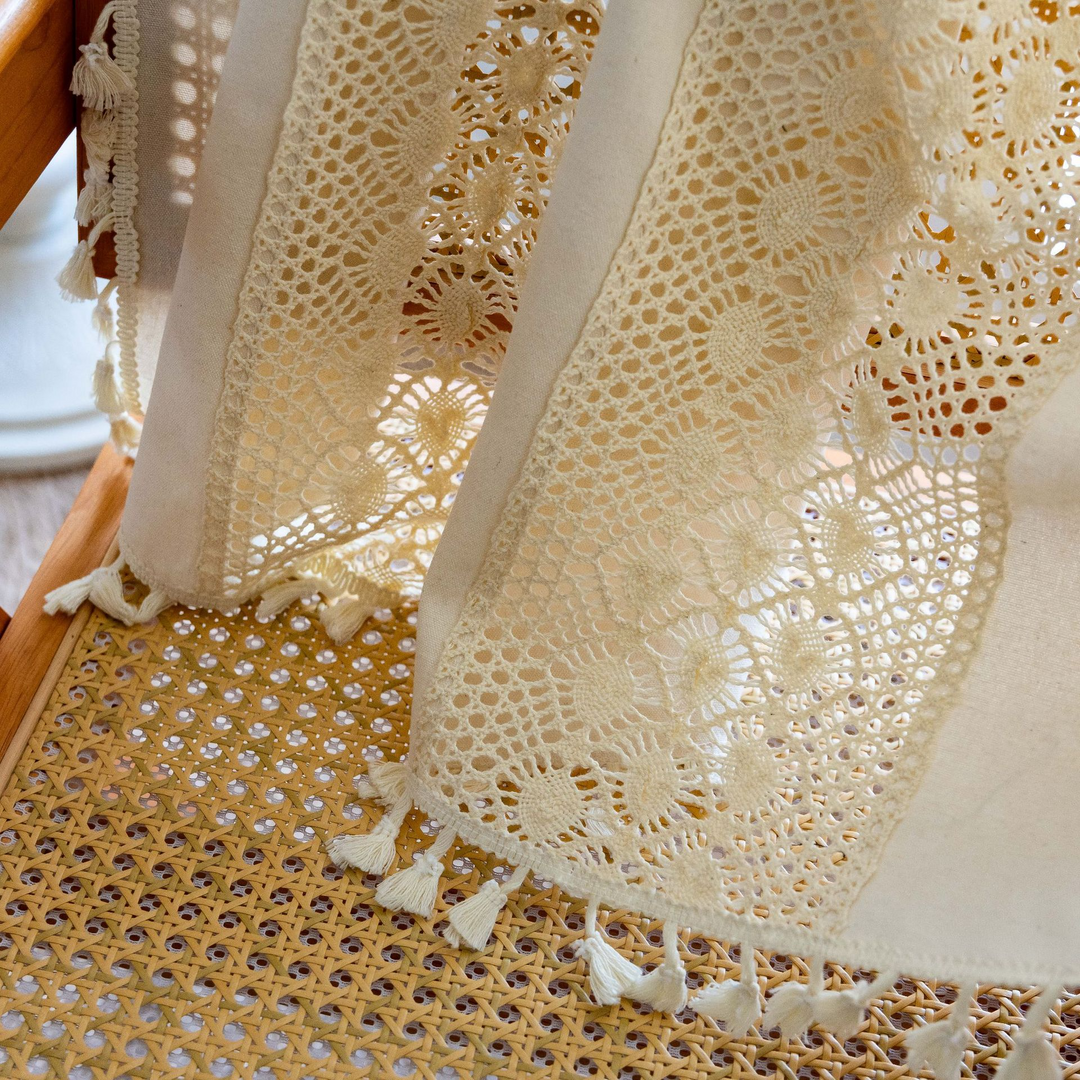 Sunlit Crochet Stripe Curtain