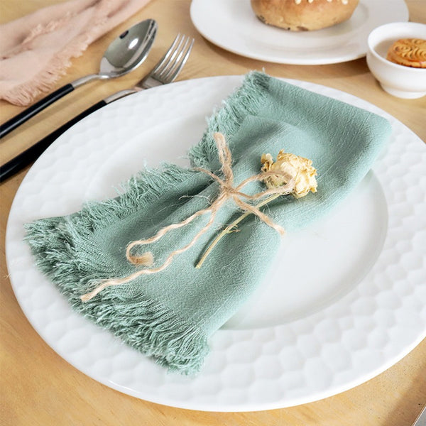 Tassel Cotton & Linen Napkin Set