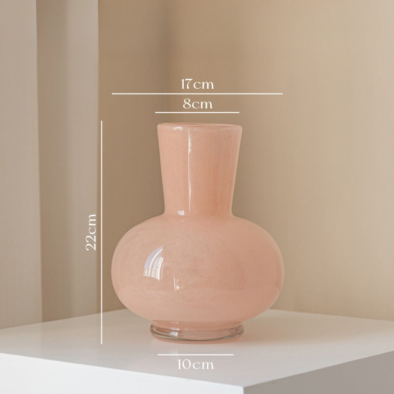 Long Neck Pastel Glass Vase Collection