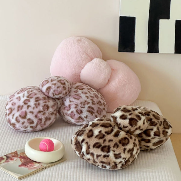 Fuzzy Bow Cushion