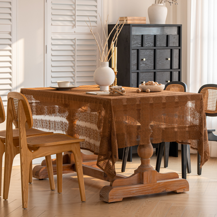 Retro Stripe Lace Tablecloth