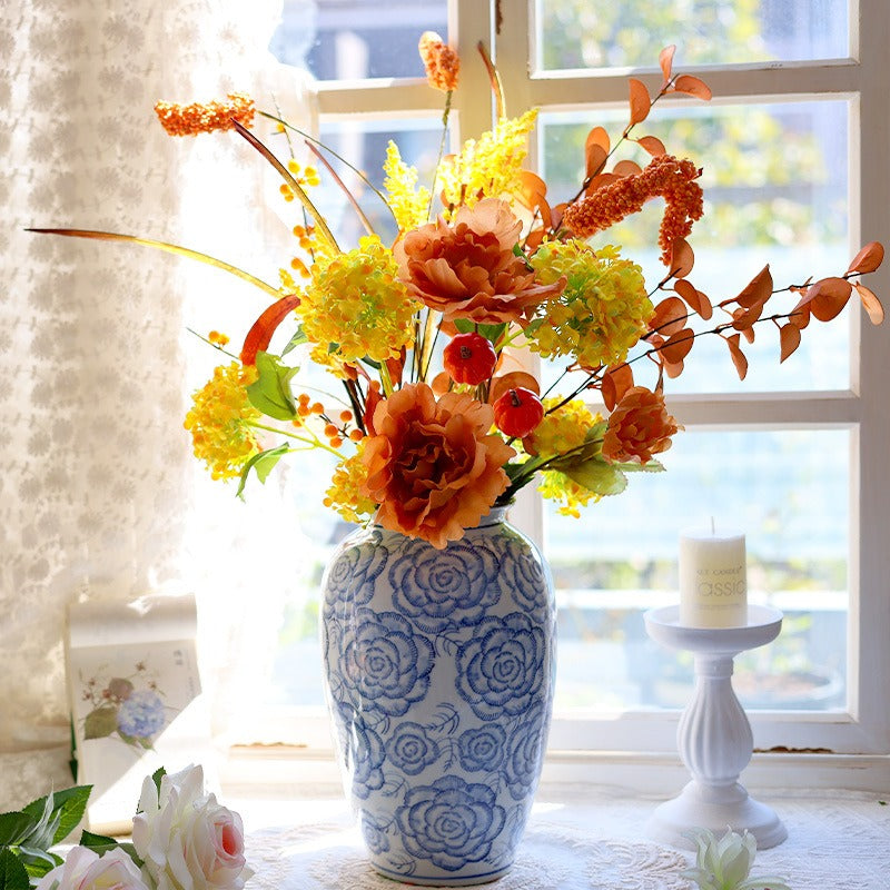 Blooming Roses Ceramic Vase