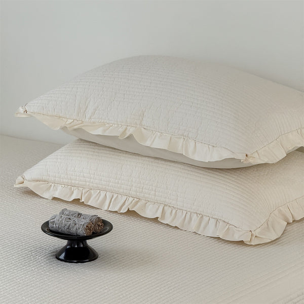 Soft Cream Summer Quilted Blanket