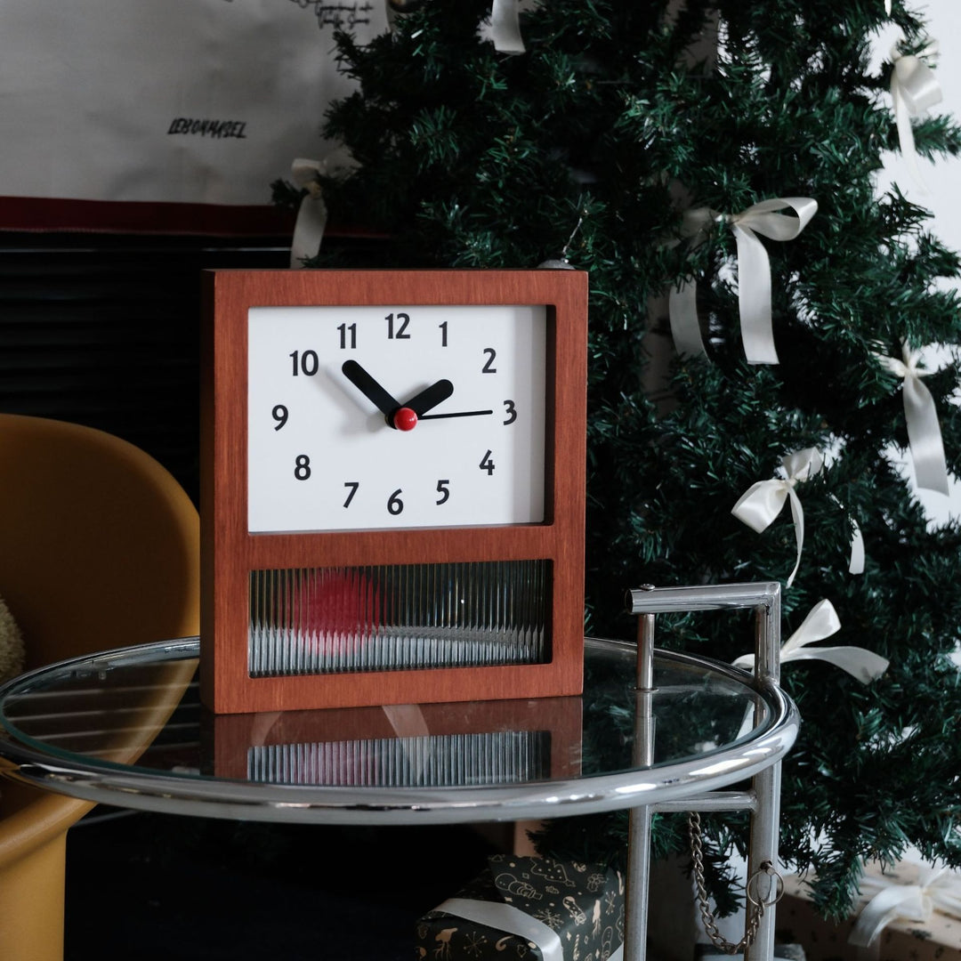 Red Dot Mid-Century Clock