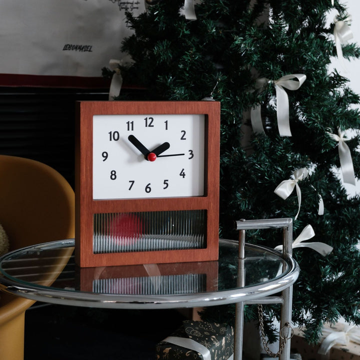 Red Dot Mid-Century Clock