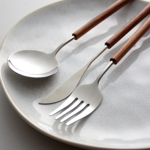 Warm Wood Handled Flatware