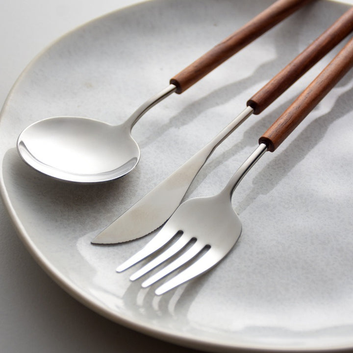 Warm Wood Handled Flatware
