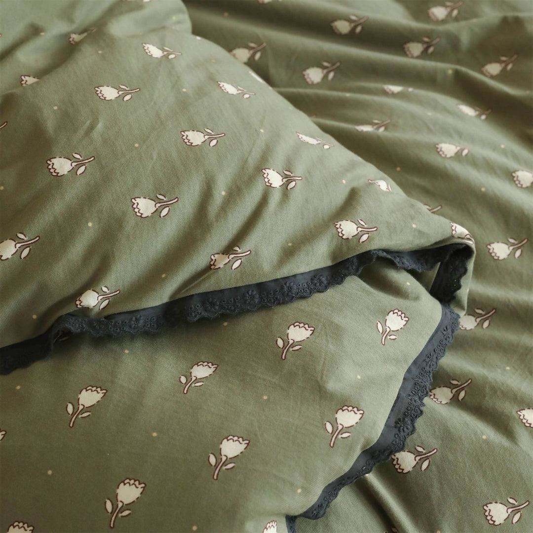Flower & Matcha Bedding Set
