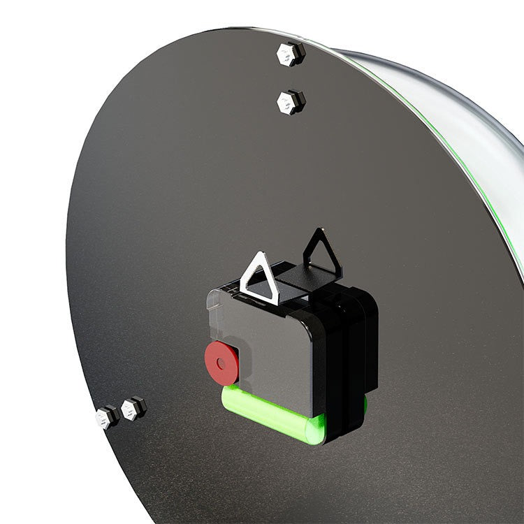 Chrome Green Reflector Clock