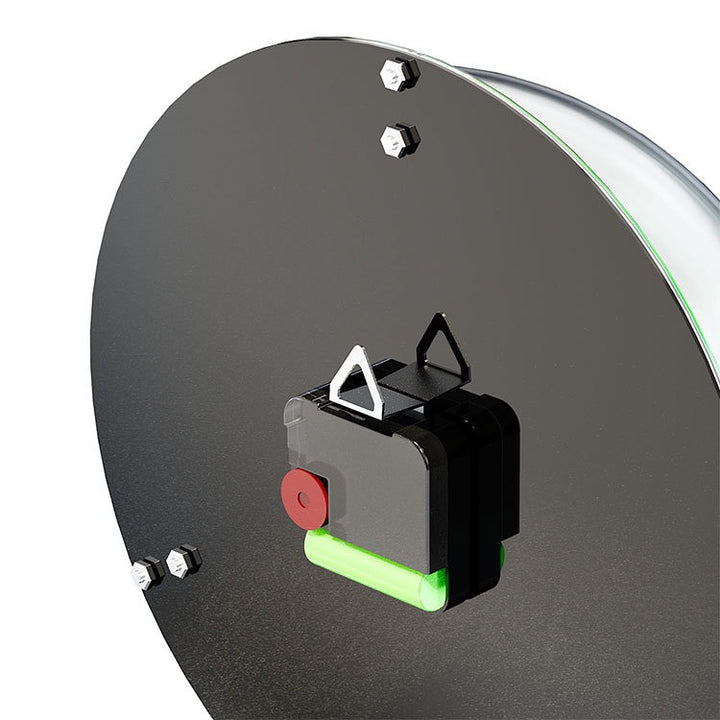 Chrome Green Reflector Clock