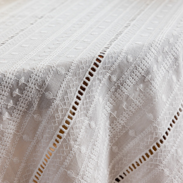 Cottage Sunlit Openwork Tablecloth