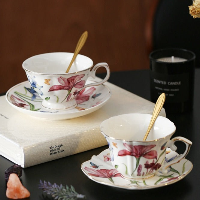 Watercolour Iris Teacup Set