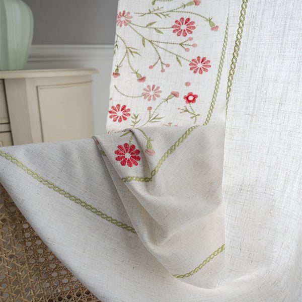 Wild Pink Floral Curtain
