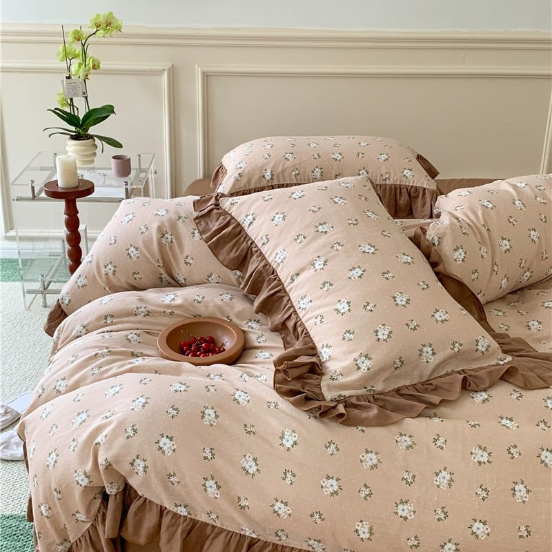 Frilly Floral Bedding Set