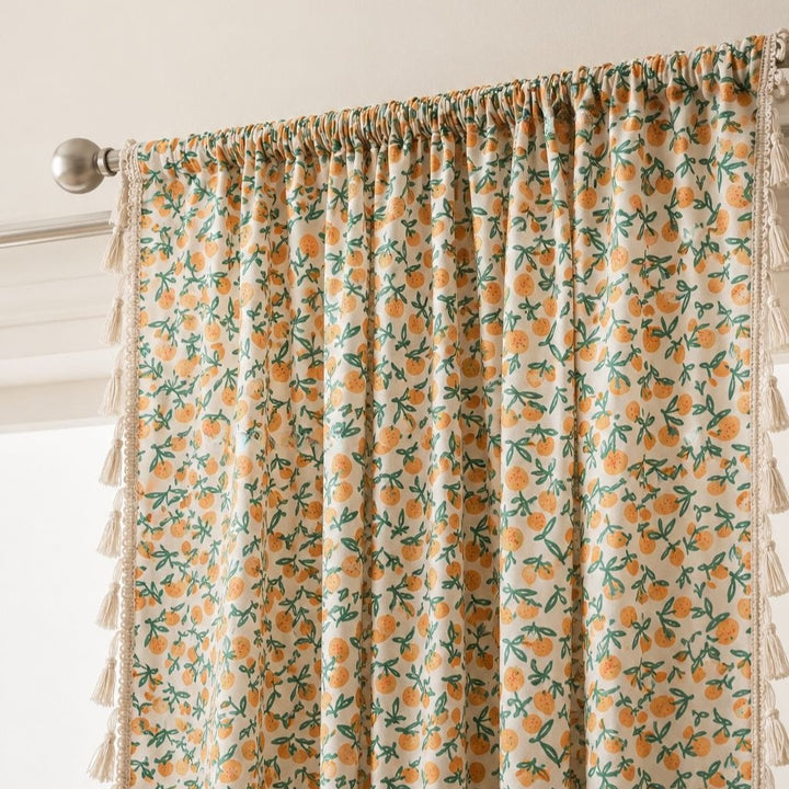 Orange Fun Tassel Curtain