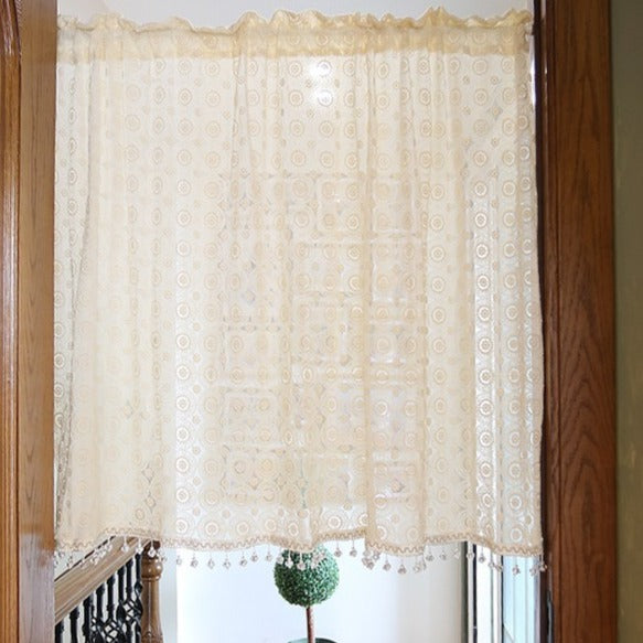 Courtly Embroidered Cabinet Curtain