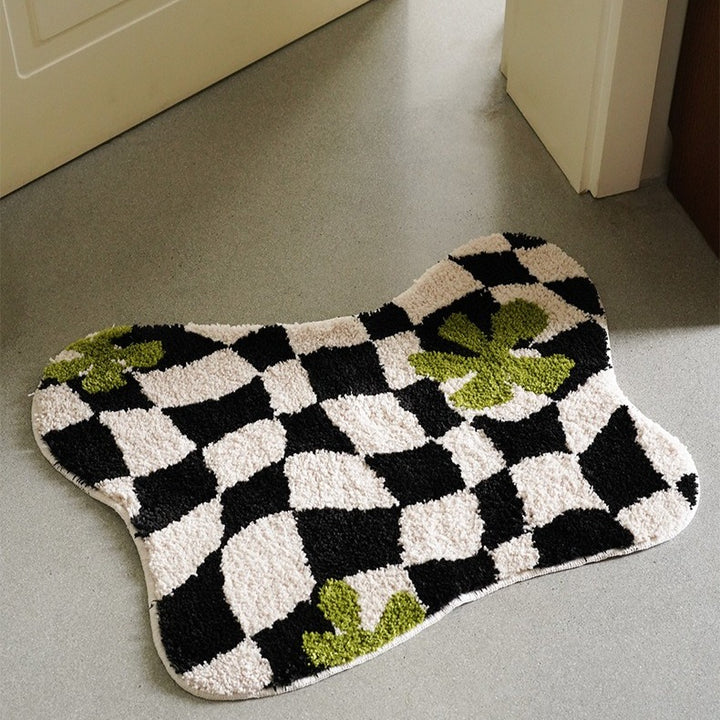 Wavy Checker Lucky Rug