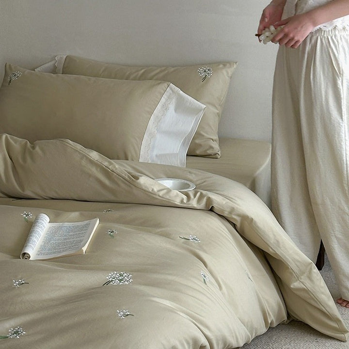 Dandelion Embroidery Bedding Set