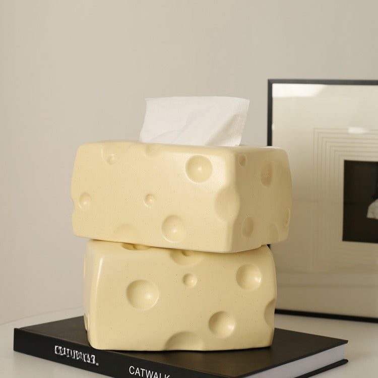 Swiss Cheese Ceramic Tissue Box