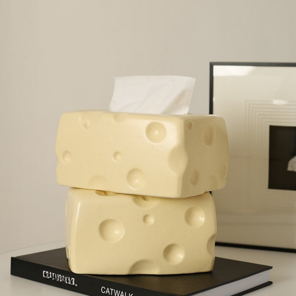 Swiss Cheese Ceramic Tissue Box