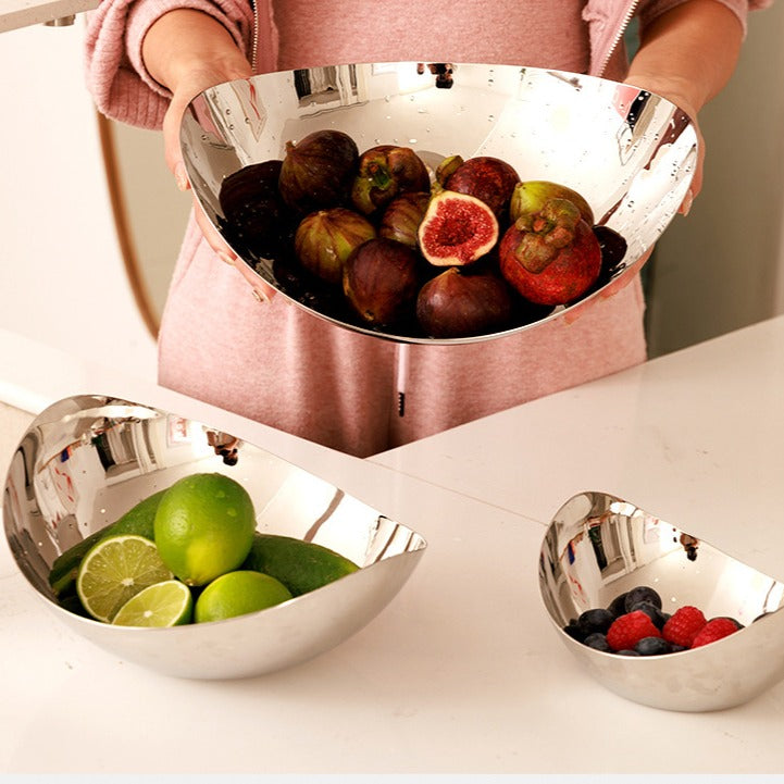 Silver Eggshell Metal Tray Collection