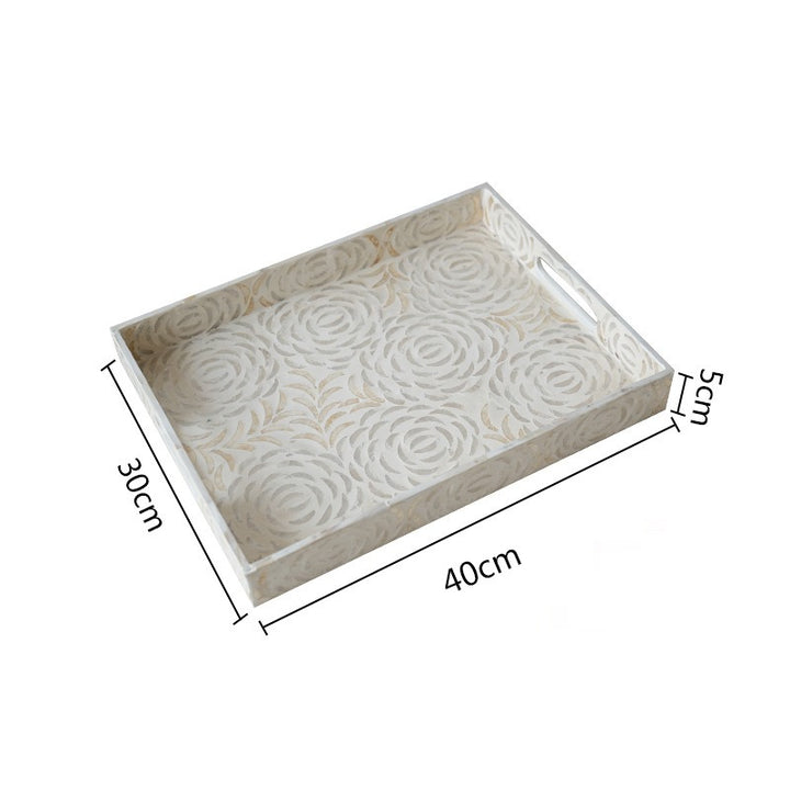 White Rose Shell Tray