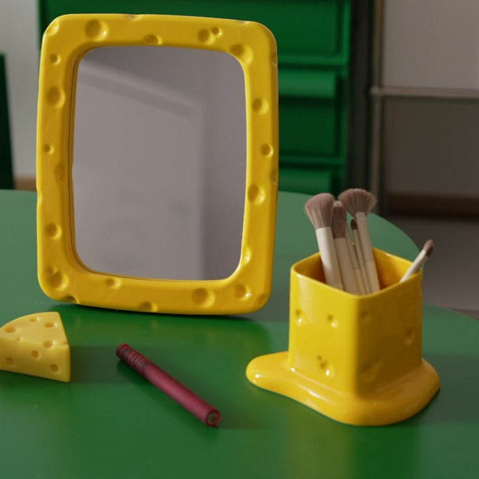 Swiss Cheese Brush Holder