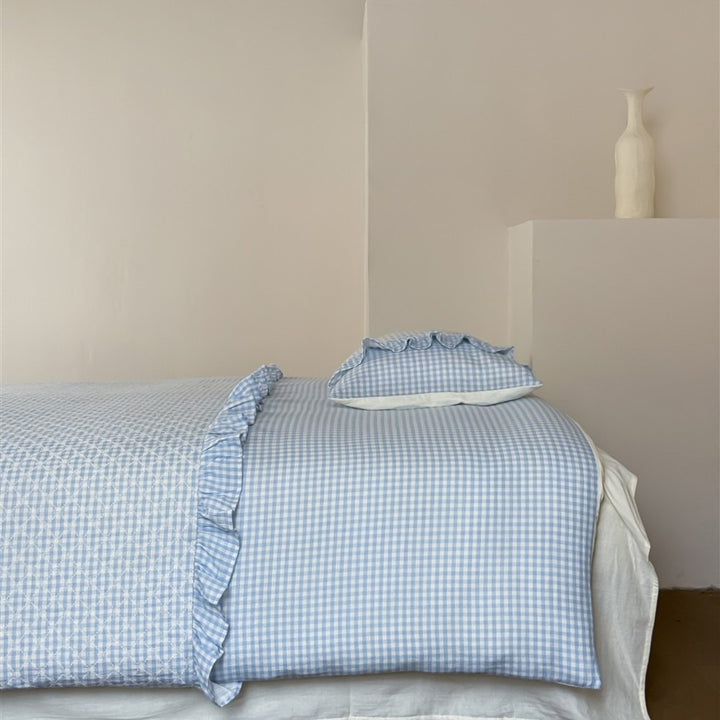 Mini Blue Checkerboard bedding Set