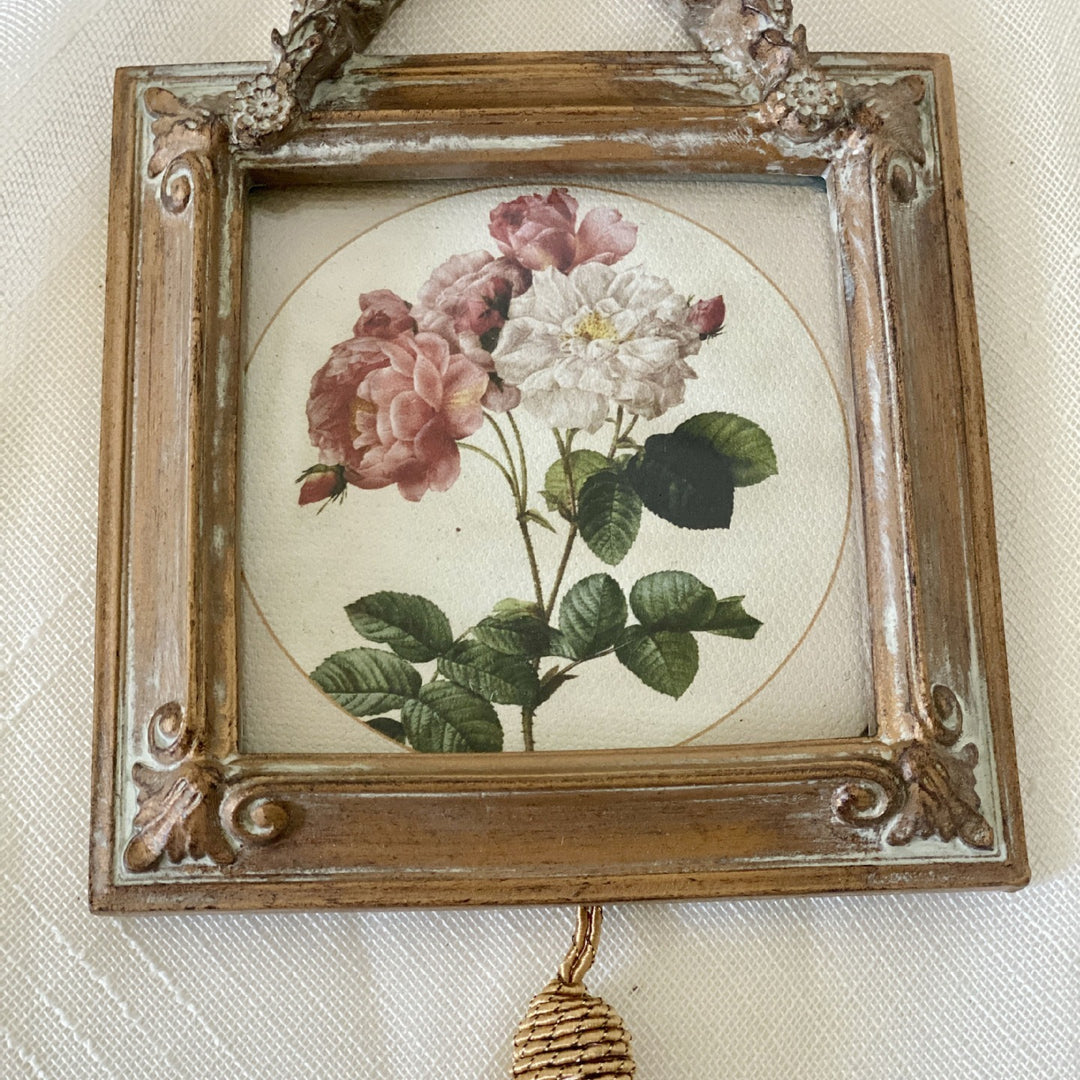 Antique Tassel Floral Wall Frame