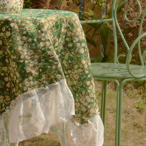 Meadow Art Ruffle Table Cloth